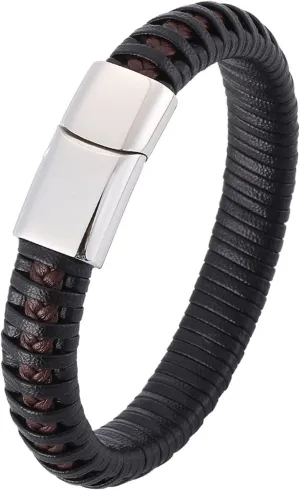Jewelry Bracelets, Bracelet Stainless Basket Weave Simple Style Braided Birthday Trendy Jewelry Gifts for Men