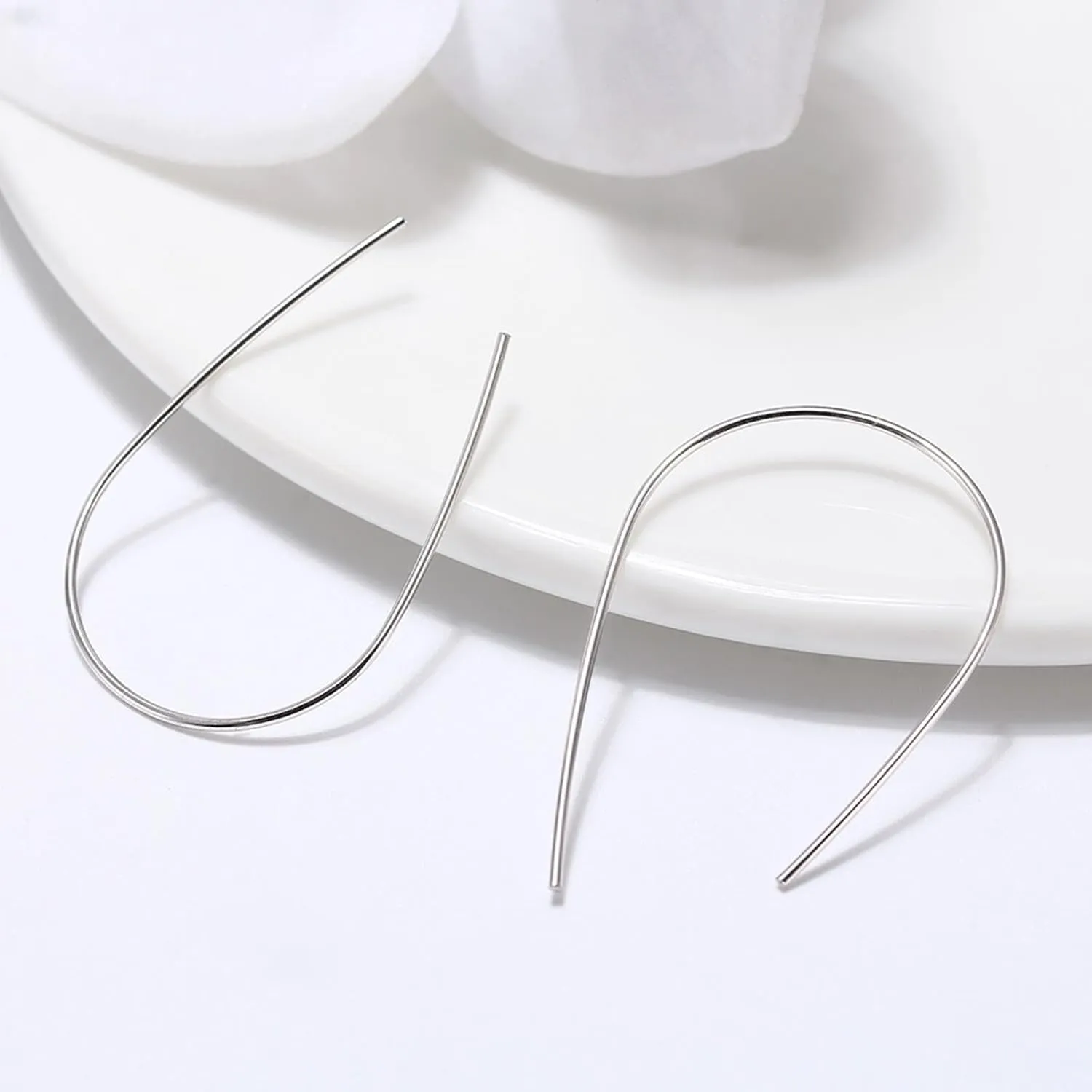 Jewelry Earrings for Women, Gold Earrings Dangle Threader Wire Shaped for Wife Wedding Jewelry Popular