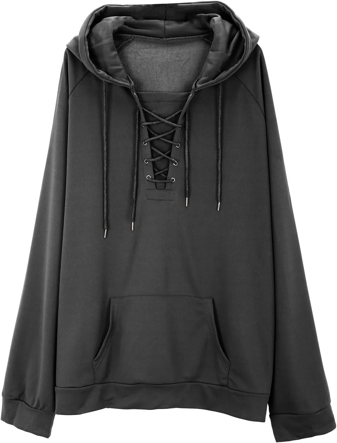 LCMTWX Black Sweatshirt Winter Vintage Long Sleeve Hoodie Half Zipper Hooded Sweatshirt Top Workwear Multi Pocket Outdoor