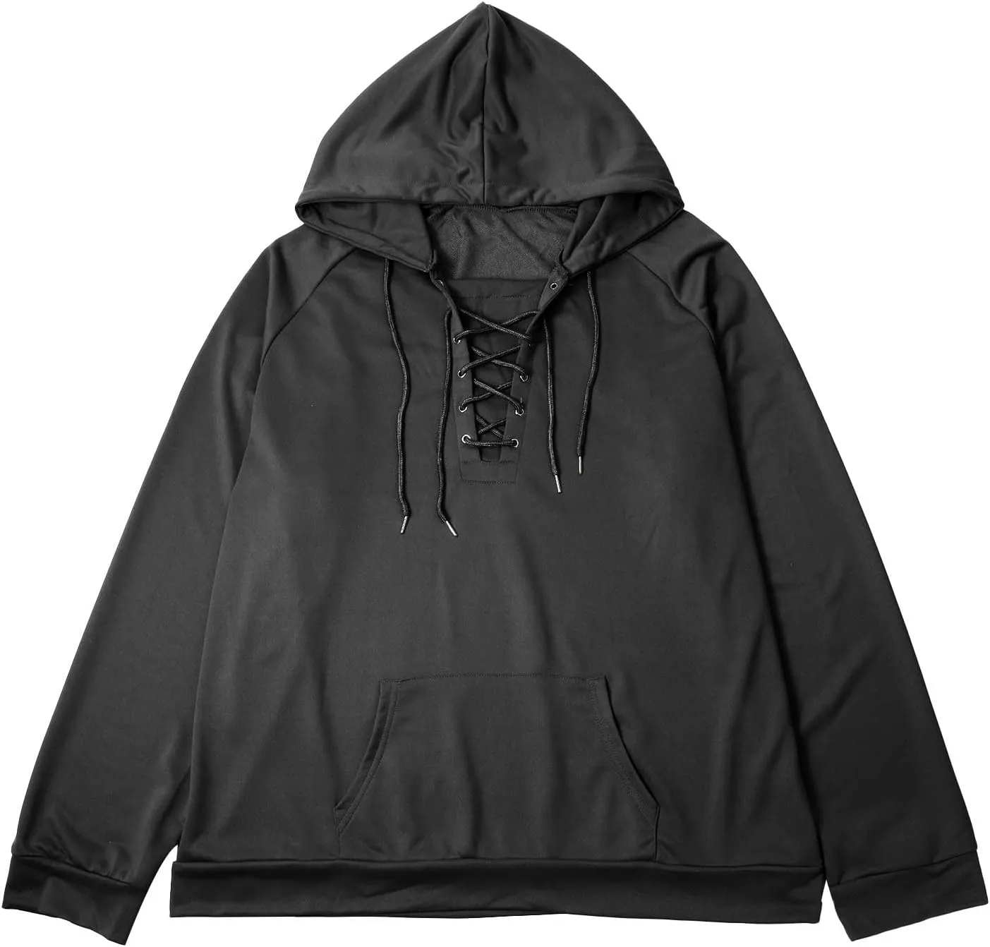 LCMTWX Black Sweatshirt Winter Vintage Long Sleeve Hoodie Half Zipper Hooded Sweatshirt Top Workwear Multi Pocket Outdoor