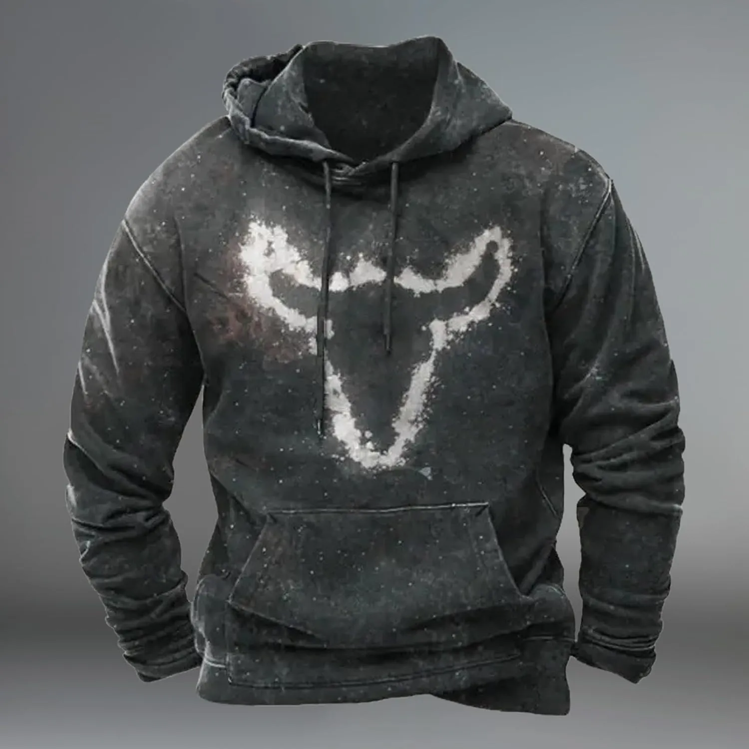 LCMTWX Mens Sweater Blouse Shirt Autumn And Winter Leisure Hooded Sweater Solid Color Sweater Soft Top Blouse Shirts For