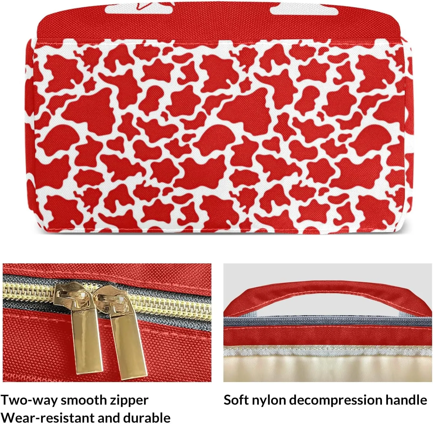 Leopard Print Mummy Bags Custom with Name Personalized Diaper Bags Backpack Presents Red
