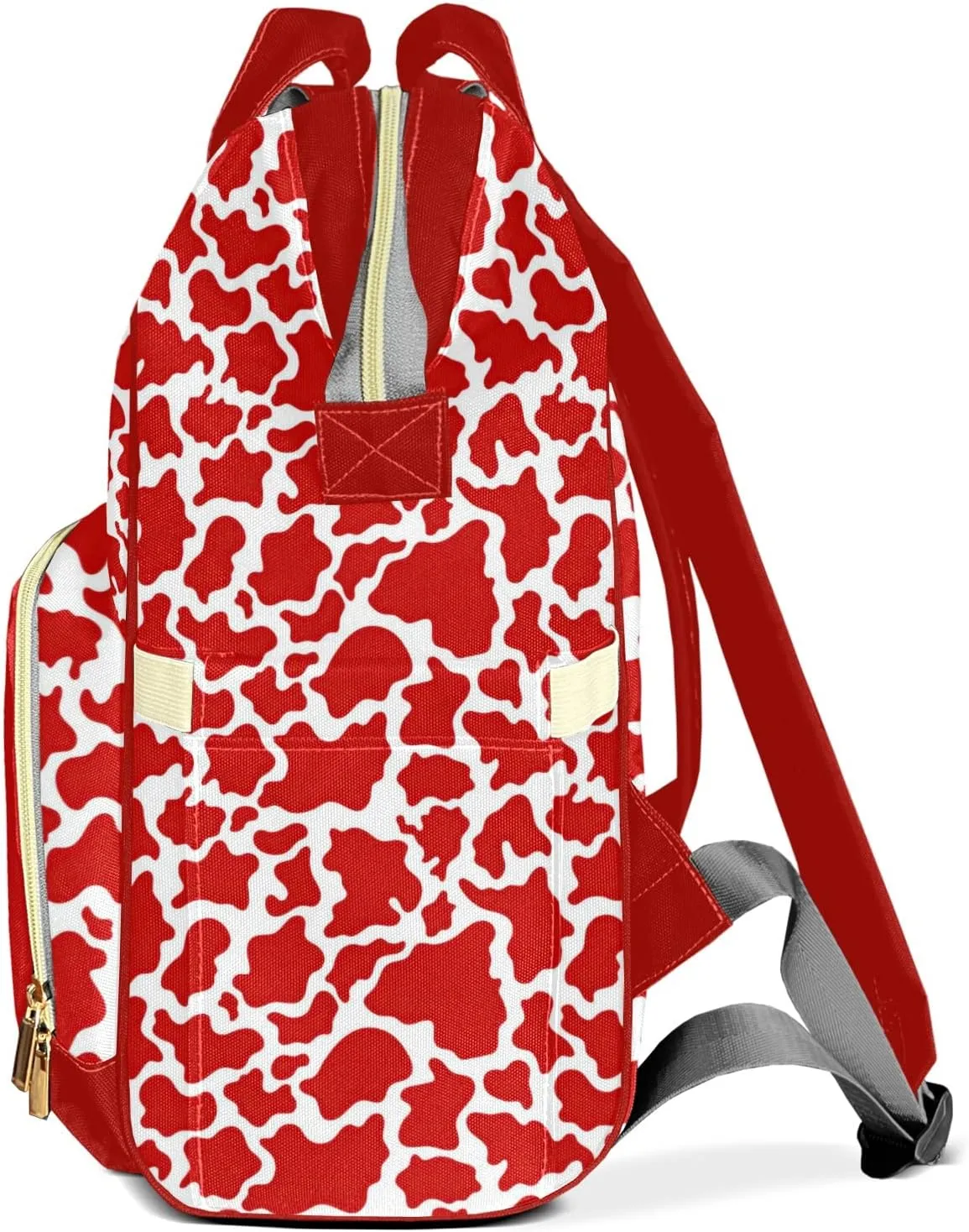 Leopard Print Mummy Bags Custom with Name Personalized Diaper Bags Backpack Presents Red