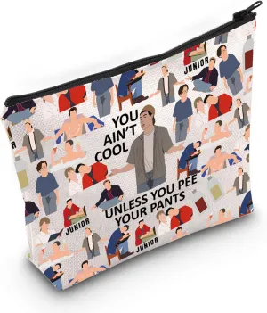 LEVLO Funny Comedy Movie Cosmetic Make Up Bag You Ain't Cool Unless You Pee Your Pants Make Up Zipper Pouch Bag(You Ain't Cool Full)
