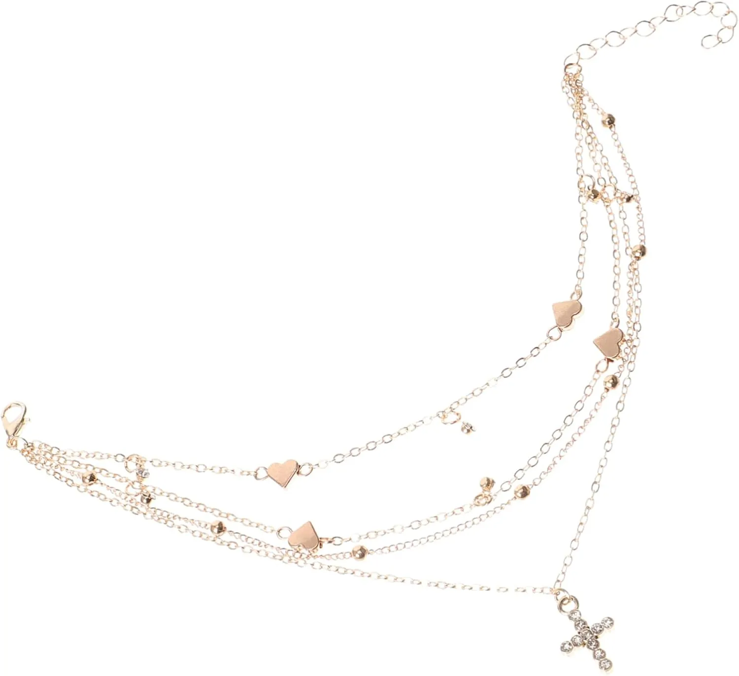 LIFKOME Gold Ankle Bracelets Women Metal Stars Anklet Simple Anklet for Women Holiday Fashi