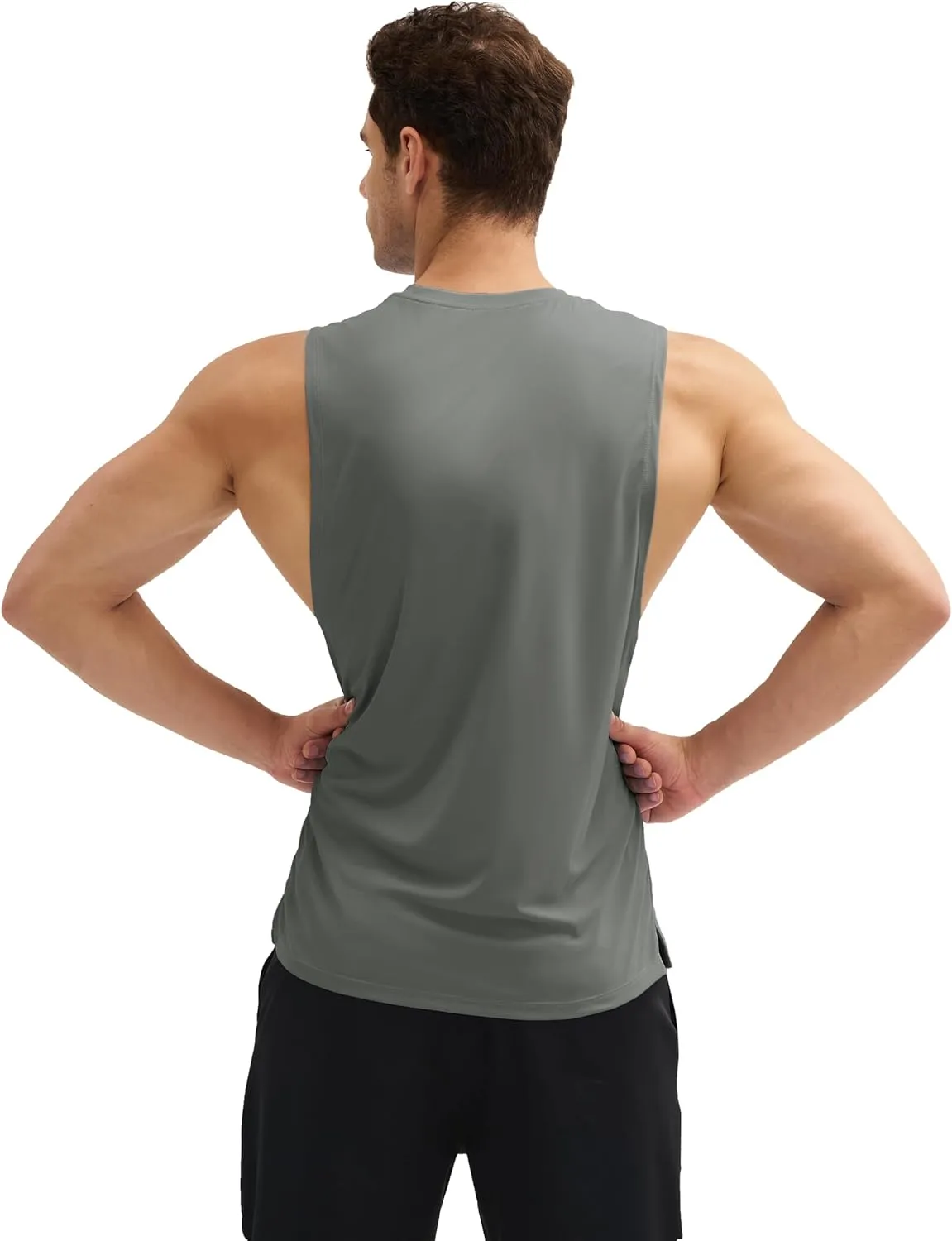 MAGCOMSEN Men's Workout Tank Tops Quick Dry Lightweight Sleeveless Shirts Gym Bodybuilding Muscle Tee Shirt