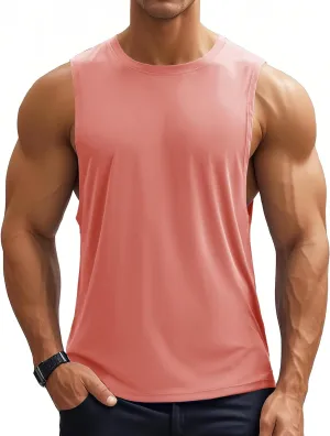 MAGCOMSEN Men's Workout Tank Tops Quick Dry Lightweight Sleeveless Shirts Gym Bodybuilding Muscle Tee Shirt