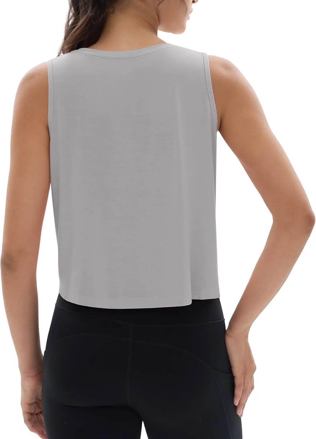 MAGCOMSEN Women's Workout Tank Tops Sleeveless Yoga Shirts Cropped Loose Fit Athletic Dry Fit Moisture Wicking