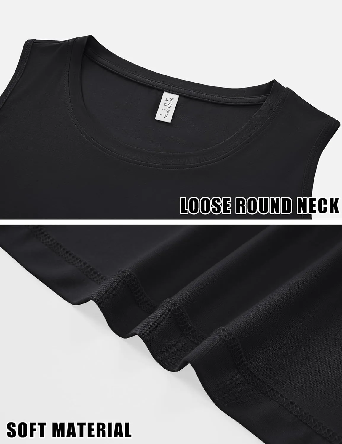 MAGCOMSEN Women's Workout Tank Tops Sleeveless Yoga Shirts Cropped Loose Fit Athletic Dry Fit Moisture Wicking