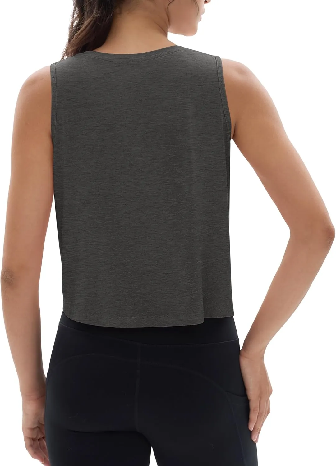 MAGCOMSEN Women's Workout Tank Tops Sleeveless Yoga Shirts Cropped Loose Fit Athletic Dry Fit Moisture Wicking
