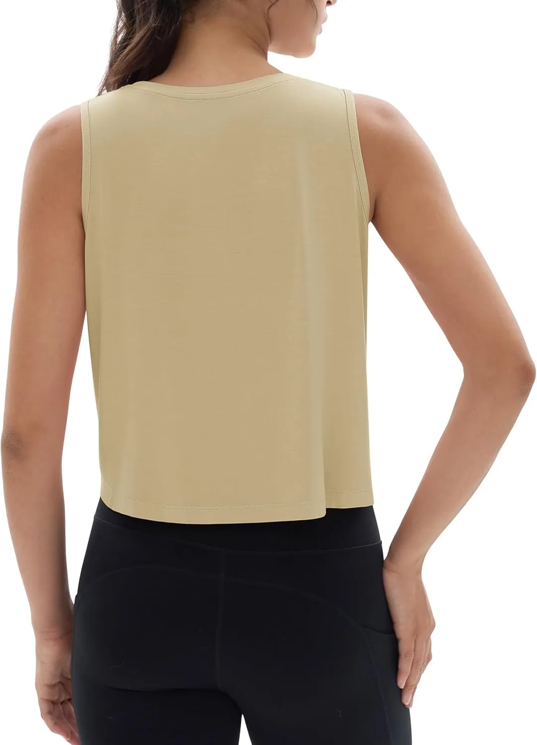 MAGCOMSEN Women's Workout Tank Tops Sleeveless Yoga Shirts Cropped Loose Fit Athletic Dry Fit Moisture Wicking