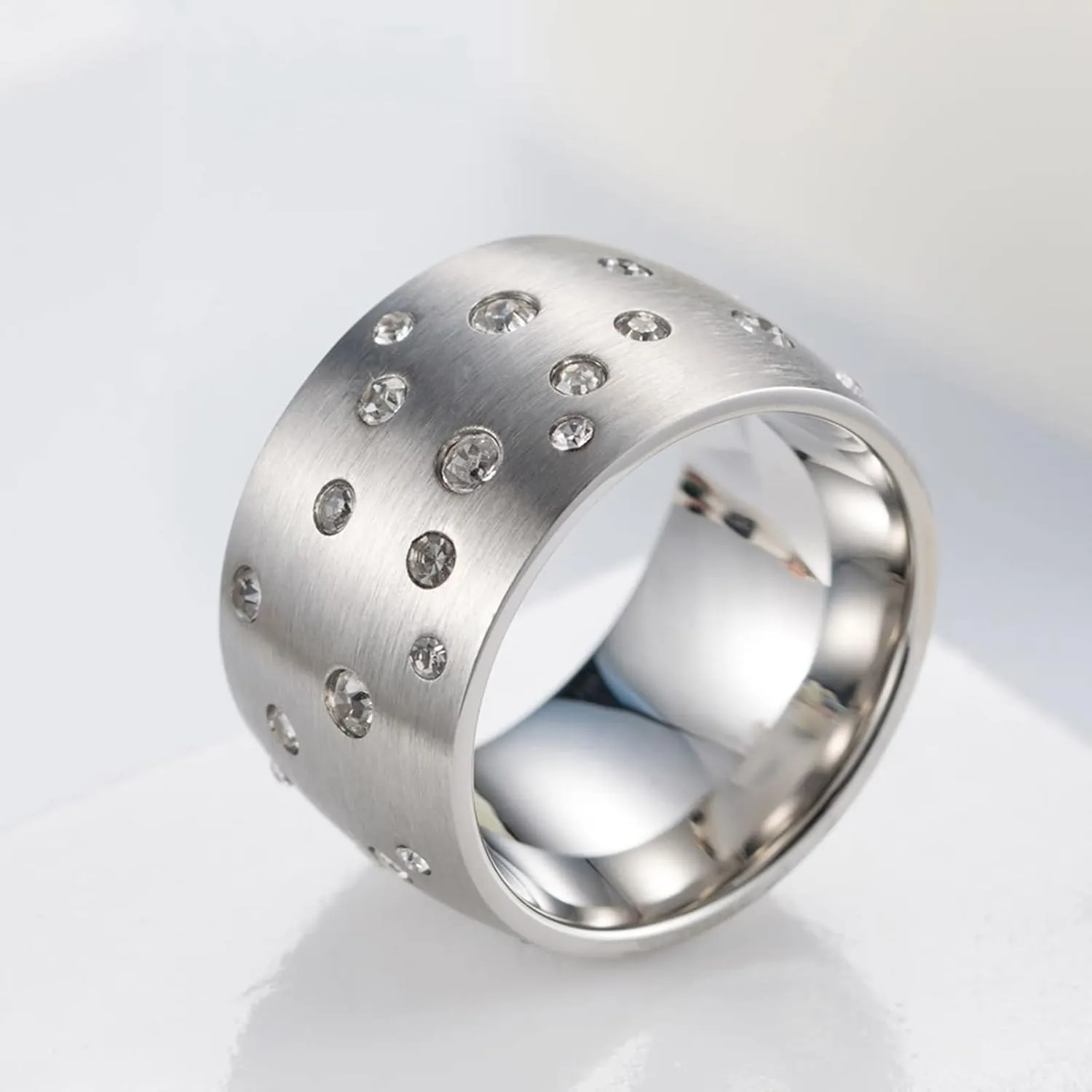 Men Jewelry Rings, Men Hip Hop Jewelry Gypsophila Stainless Steel Classic Design Ring for Birth