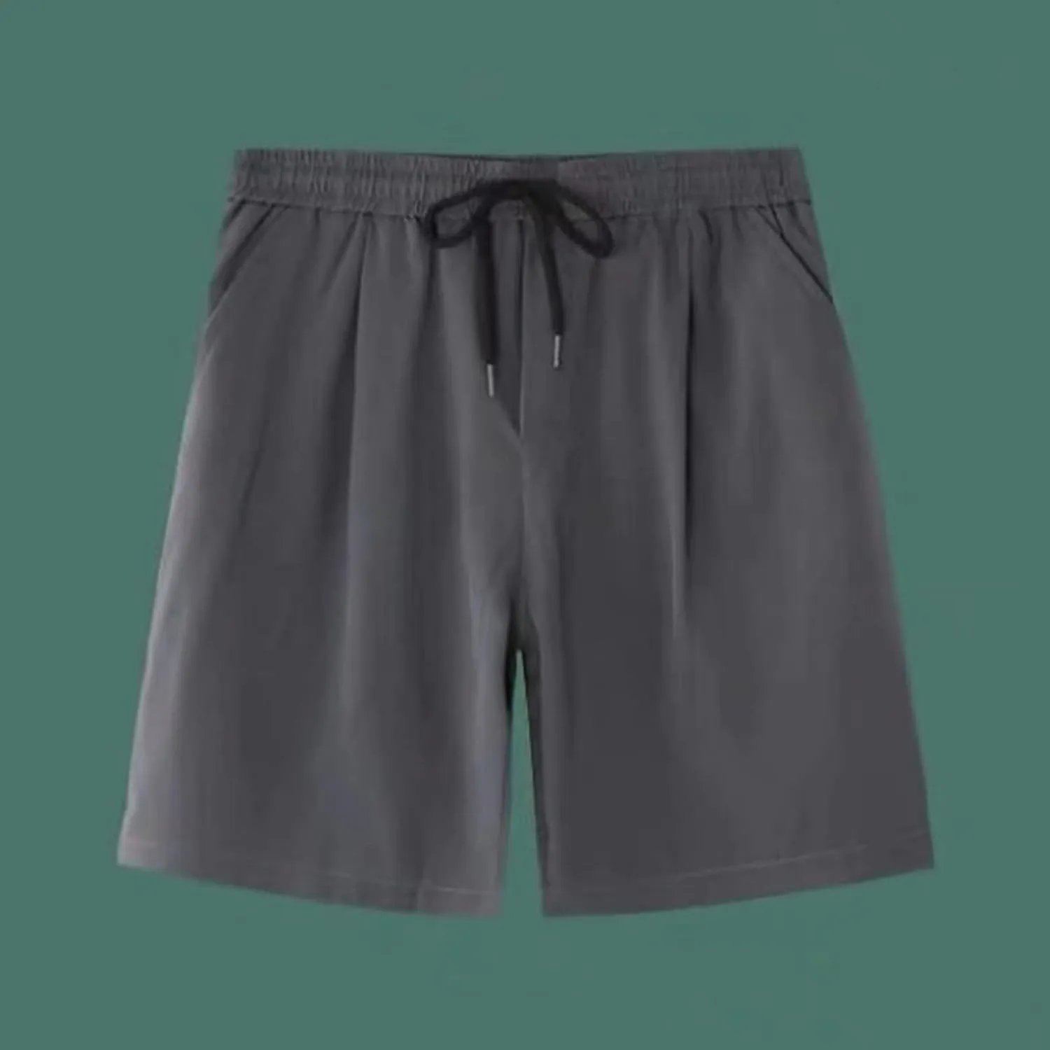 Mens Casual Sweat Cargo Cotton Shorts Drawstring Elastic Waist Athletic Workout Gym Jogger Shorts