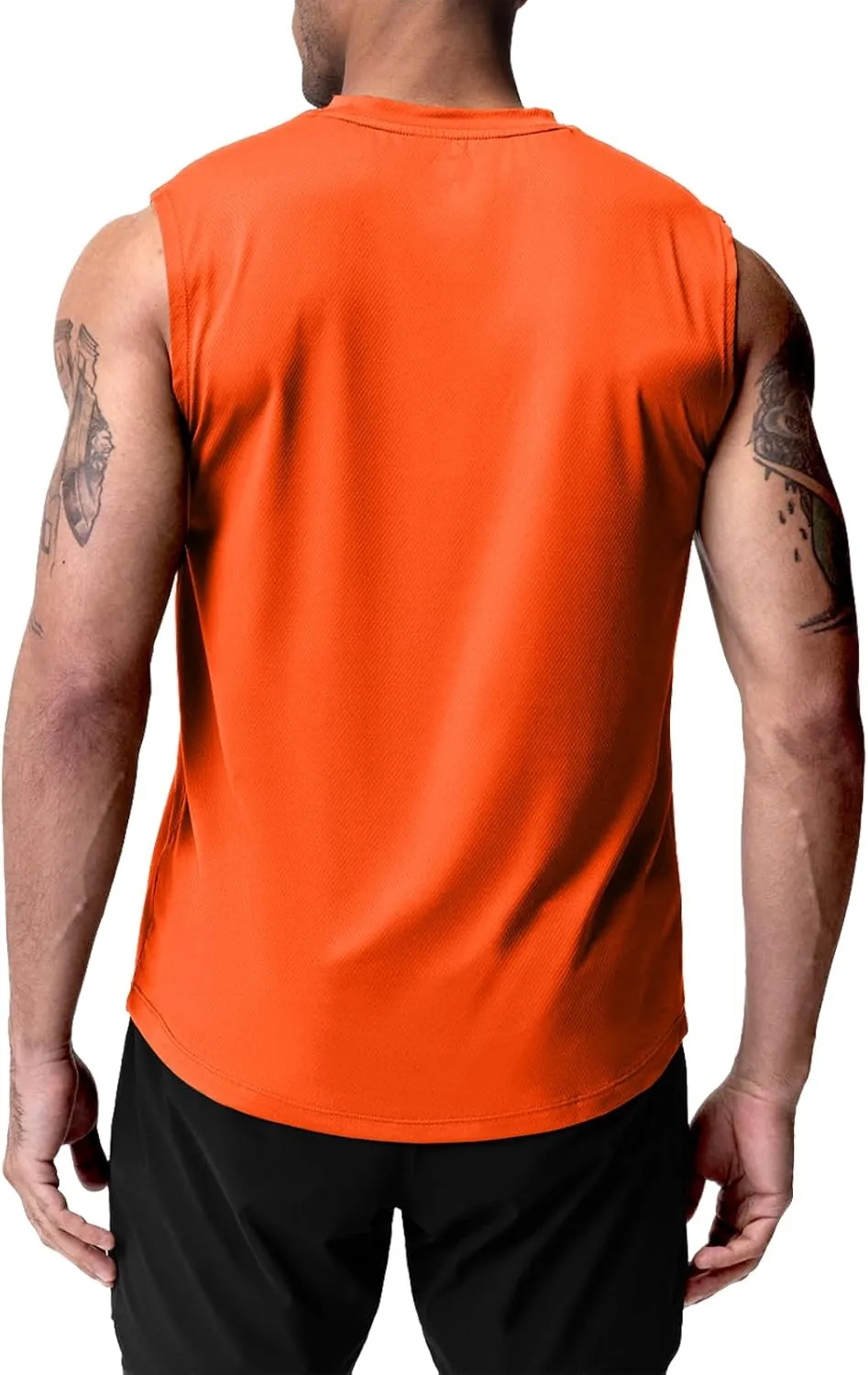 Men's Gym Tank Top Workout Muscle Sleeveless Shirts for Men Mesh Bodybuilding Fitness Training Athletic Dry Fit Lightweight
