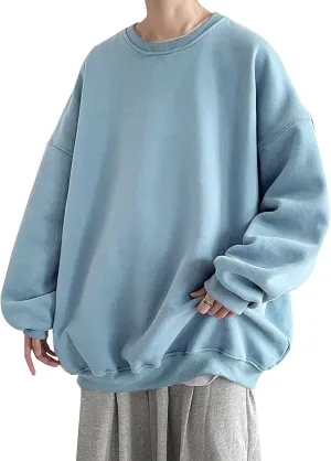 Men's Hooded Sweatshirts Long Sleeve Mens Autumn And Winter Casual Loose Solid Hooded Sweater Top Sweatshirts with