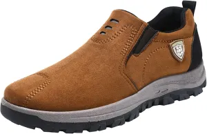 Mens Slip On Sneakers Suede Orthopedic Walking Shoes Non Slip Casual High Top Sneaker Comfortable Lightweight Breathable Running Shoes