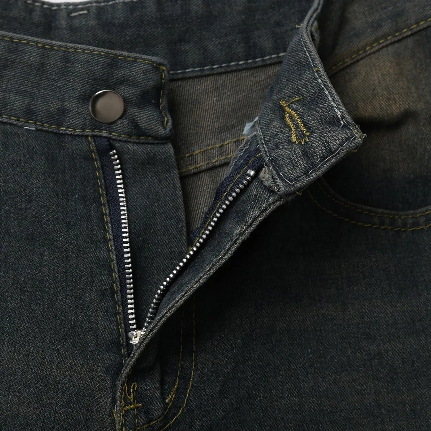 Mens Y2K Grunge Baggy Jean Shorts Casual Hip Hop Aesthetic Pants Loose Fit Denim Shorts Streetwear Clothes
