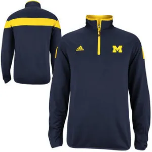 Michigan Wolverines Adidas 2015 Climalite Long Sleeve 1/4 Zip Pullover
