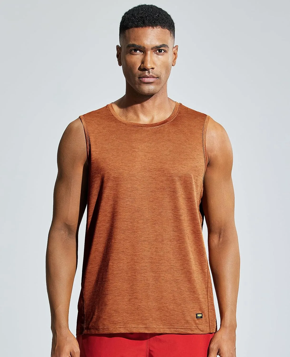 MIER Mens Sleeveless Tank Top Dry Fit Workout Muscle Tee Shirt for Running Athletic Gym Sports Training, Moisture Wicking