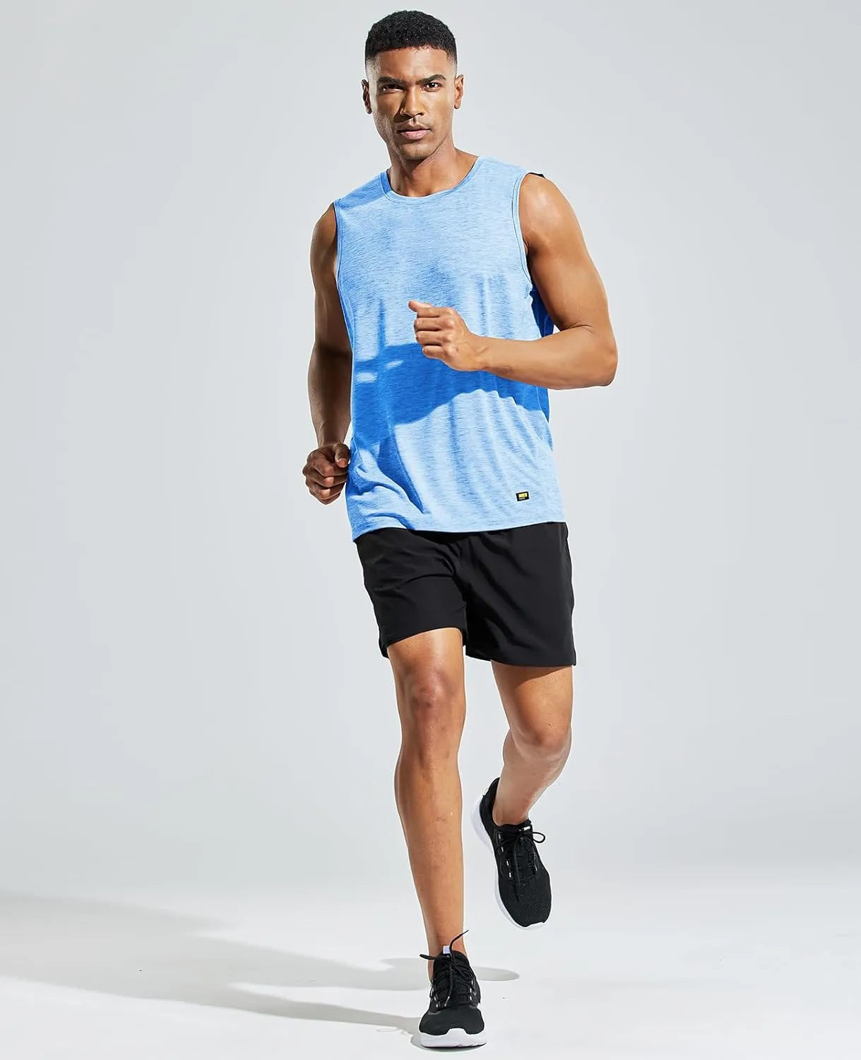 MIER Mens Sleeveless Tank Top Dry Fit Workout Muscle Tee Shirt for Running Athletic Gym Sports Training, Moisture Wicking