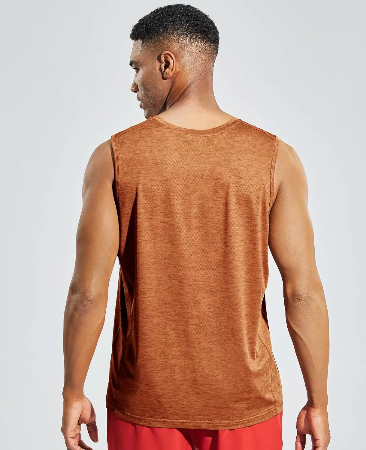MIER Mens Sleeveless Tank Top Dry Fit Workout Muscle Tee Shirt for Running Athletic Gym Sports Training, Moisture Wicking