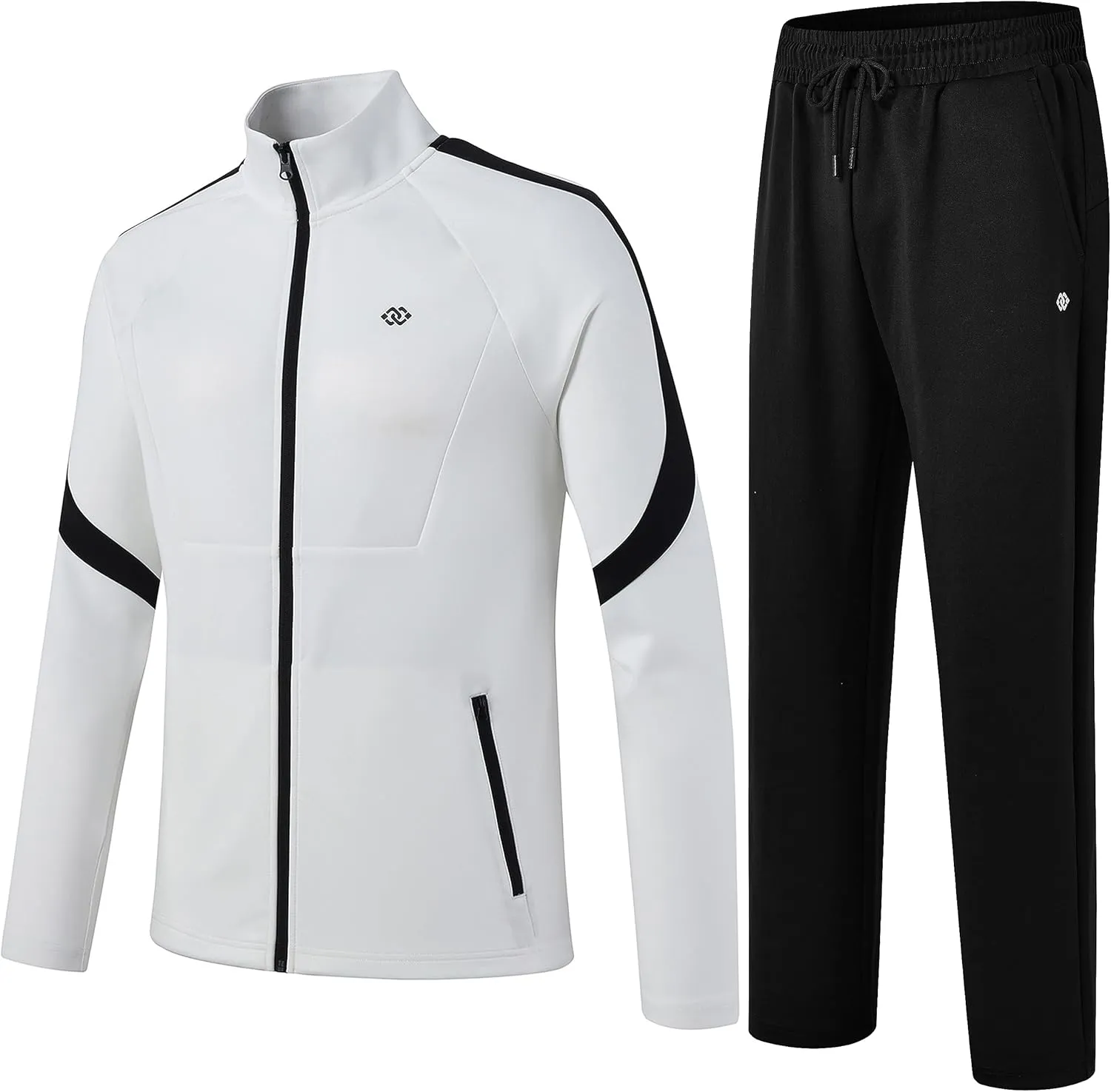 MoFiz Men's Tracksuits Sweatsuits for Men Athletic Set 2 Piece Track Suits Jogging Casual Warm Up Full Zip Running Sports