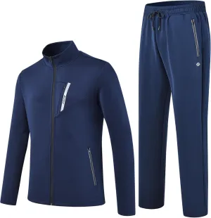MoFiz Men's Tracksuits Sweatsuits for Men Athletic Set 2 Piece Track Suits Jogging Casual Warm Up Full Zip Running Sports