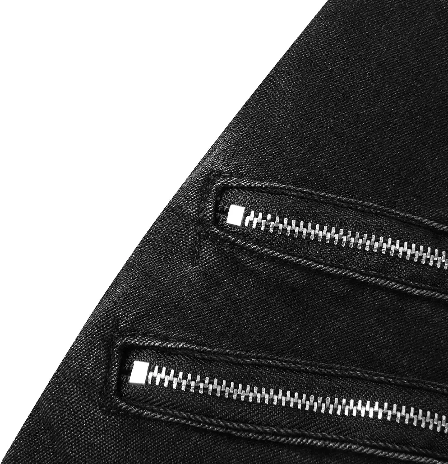 Muscularfit Men's Pants Casual Slim Fit Distressed Straight Legs Fashion Solid Jeans with Broken Hole Trendy Clothes 2023