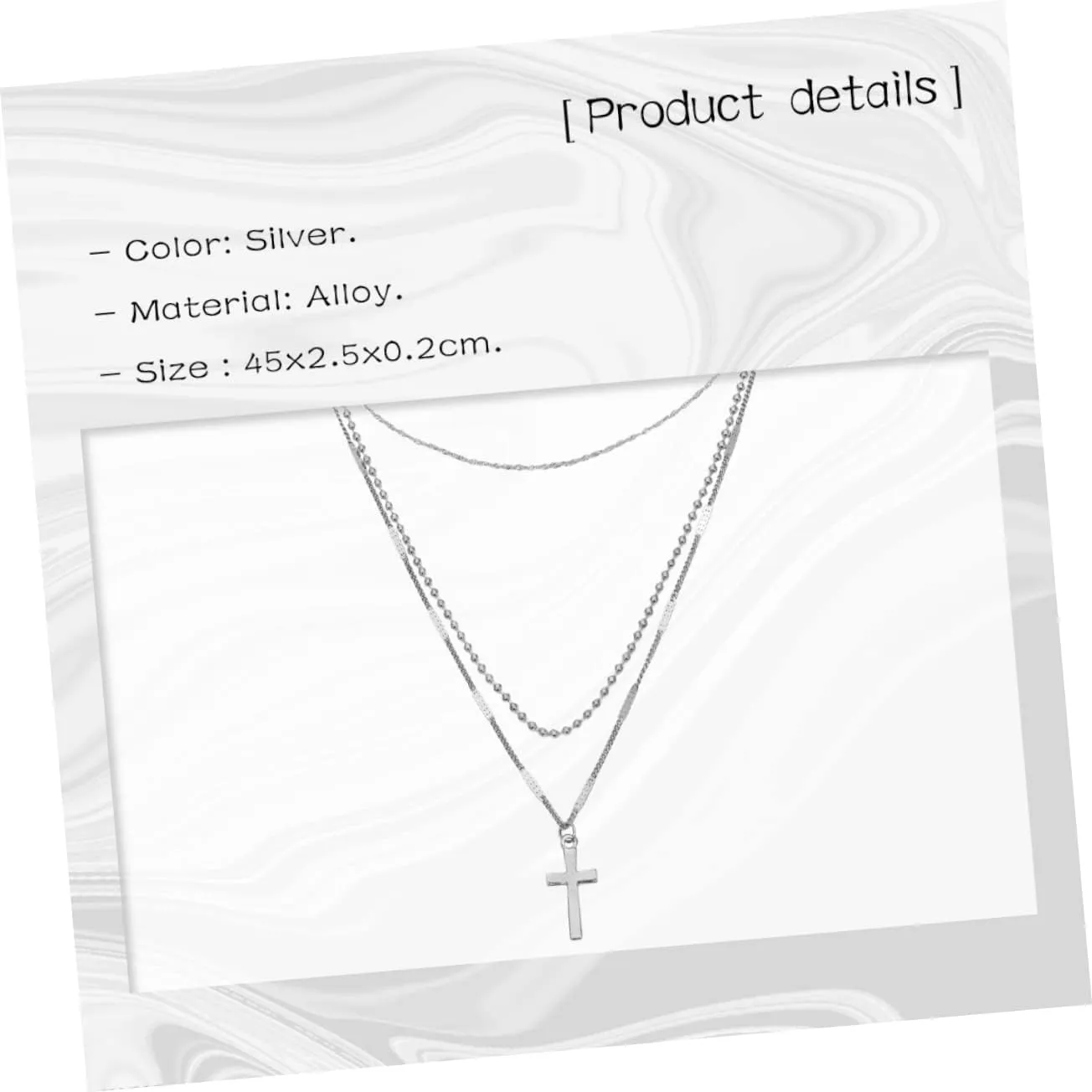 Neck Chain J Necklace for Women Fashion Jewelry Trendy Jewelry Neck Decoration Crucifix Necklace Cross