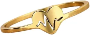 New 2026 Arrive Stainless Heartbeat Ring Dainty Heart Love Ring Heart Ring Jewelry Midi Jewelry For Men And Women Jewelry Gift Fashion Trendy Accessories Creative