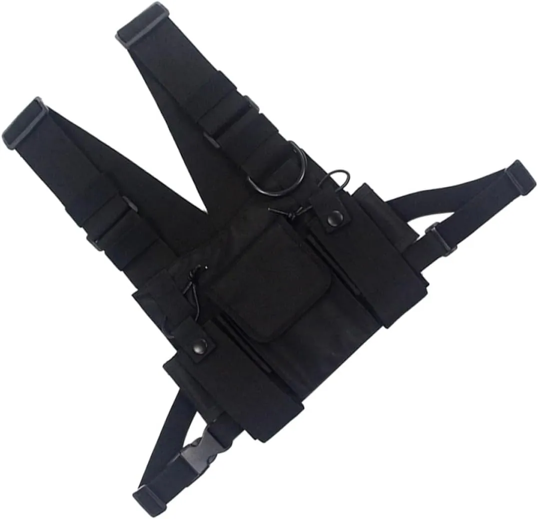 NOLITOY Strap Pouch Cool Chest Bag Vest Pouch Fashion and Cool Hip Hop Vest for Men and Women Business Outdoor