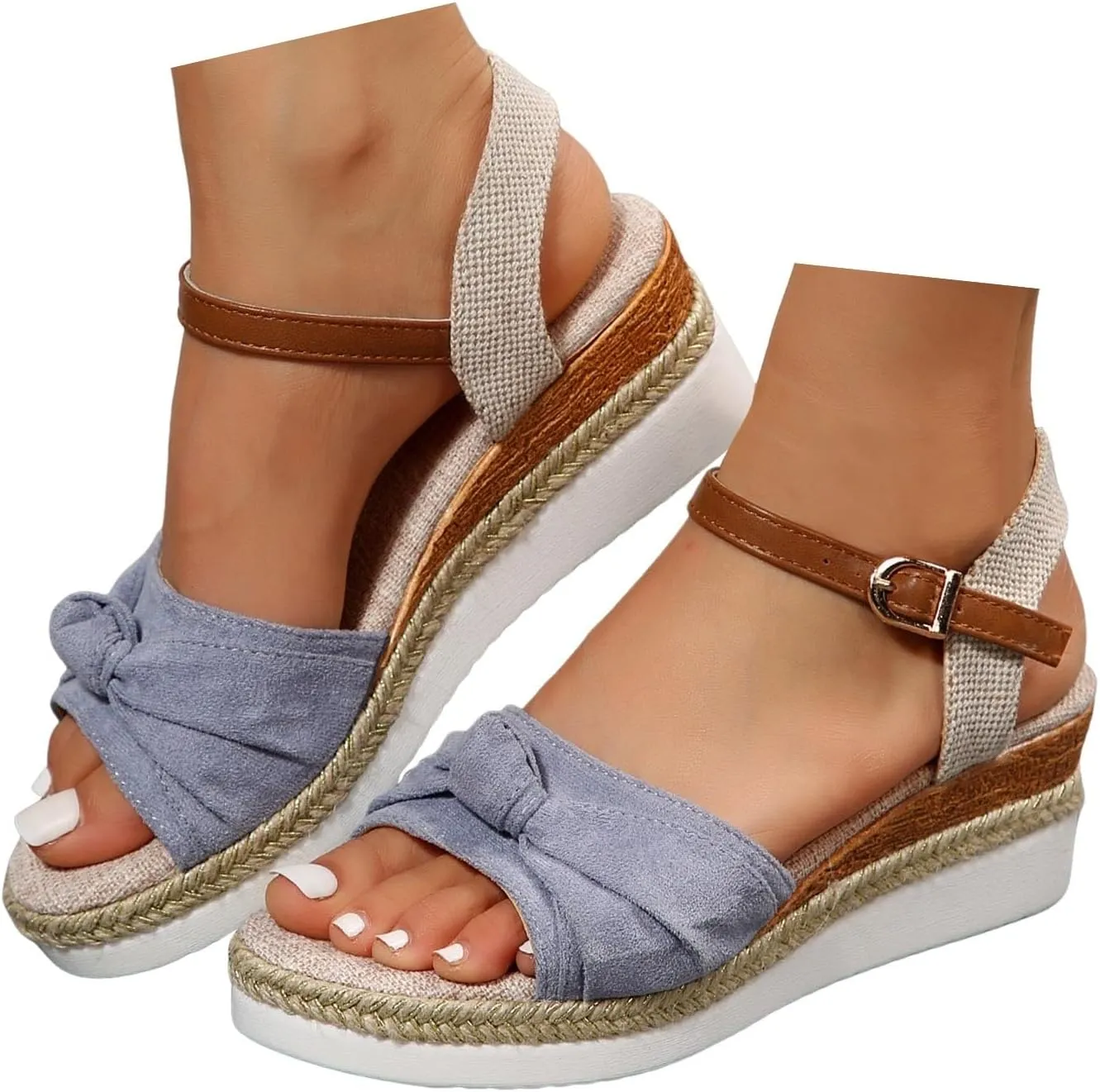 Orthopedic Platform Wedge Sandals for Women Summer Dressy 2025 Open Toe Strap Platform Ankle Sandals with Arch Support Wedge Summer Beach Sandals Dress Shoes Comfortable Outdoor Shoes