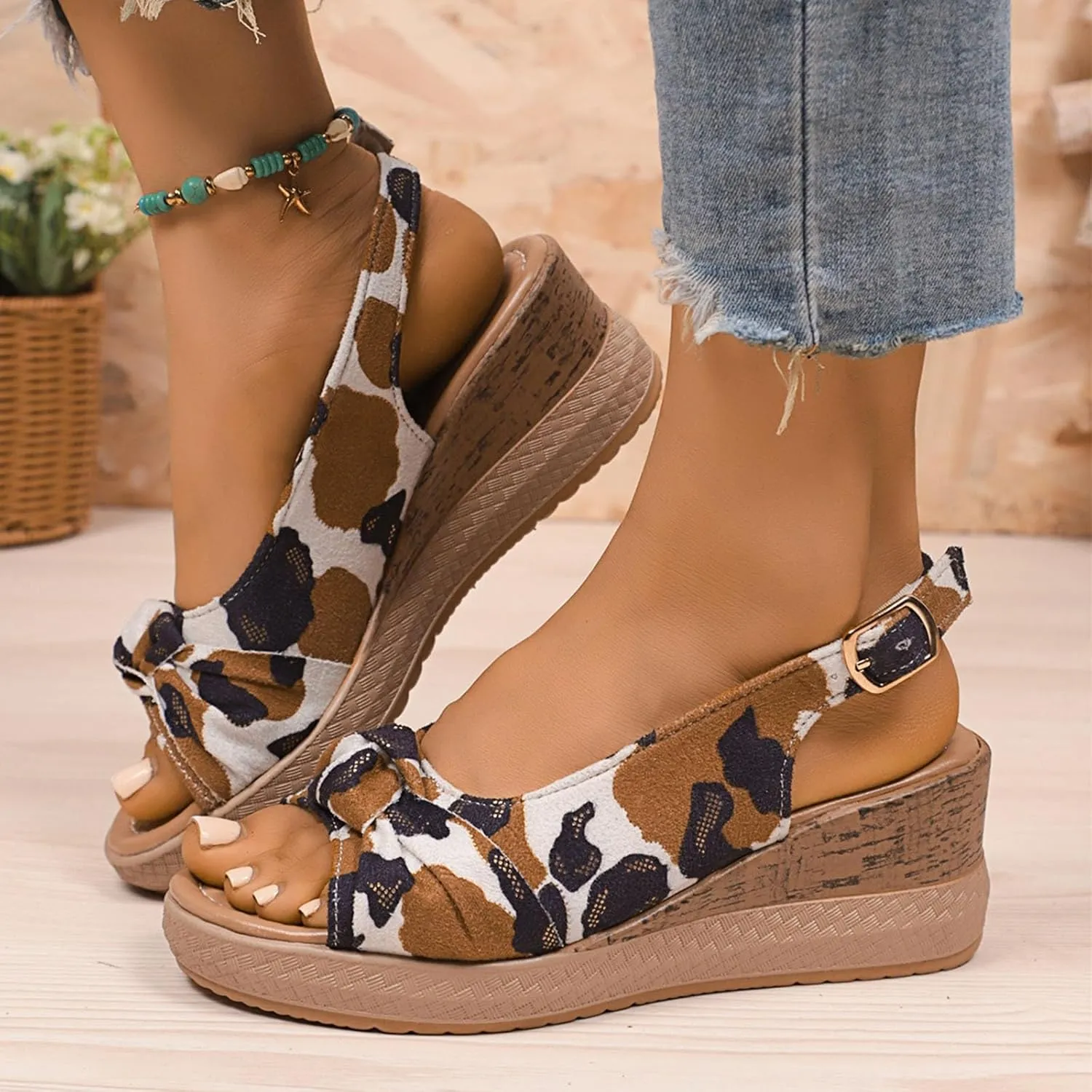 Orthopedic Sandals for Women Arch Support,2025 Summer Casual Breathable Open Toe Mesh Thick Sole Backless Sandals Comfortable Slip on Comfortable Platform Adjustable Slide Walking Shoes