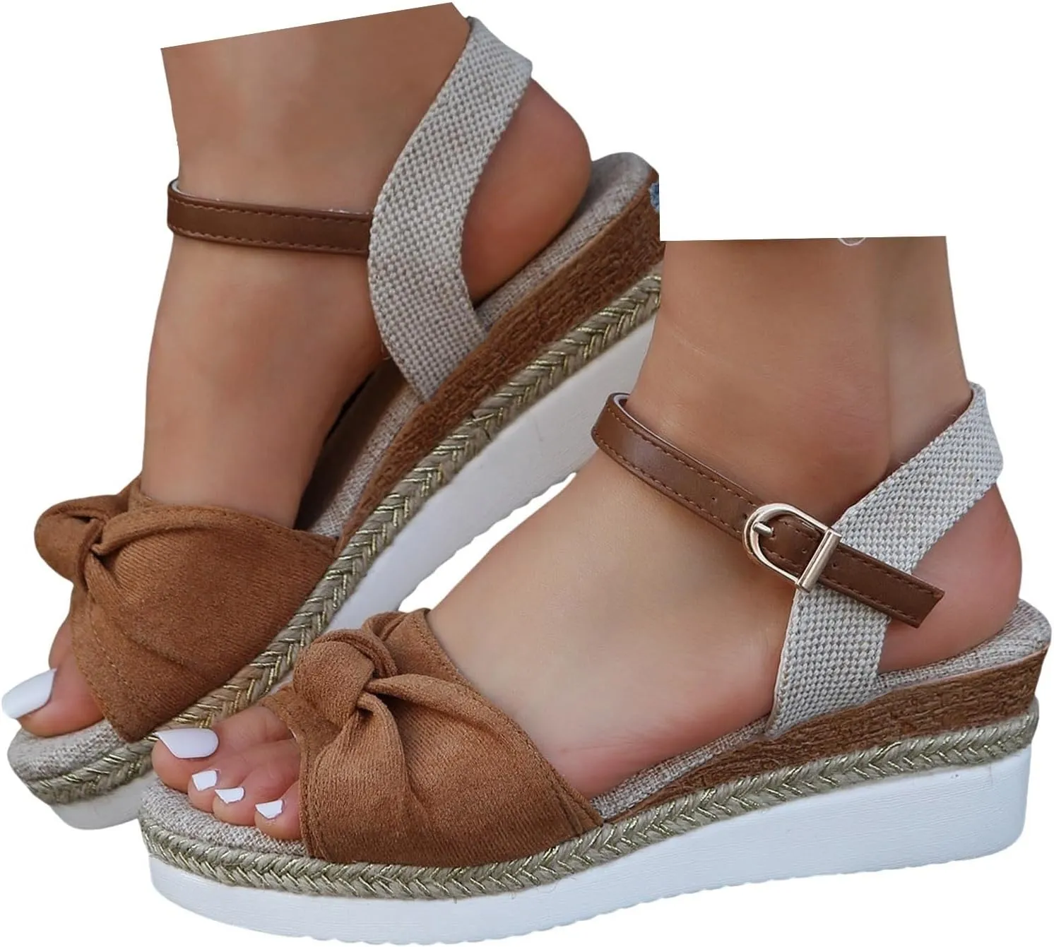 Orthopedic Sandals for Women,Womens Open Toe Ankle Strap Platform Sandals Casual Strappy Low Wedges Sandals Beach Boho Sandals Comfortable Outdoor Shoes