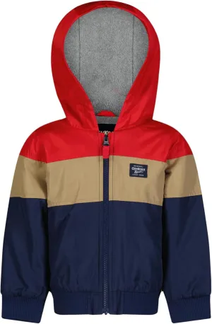 OSHKOSH B'GOSH Boys' Sporty Bomber Jacket with Fleece Hood and Lining
