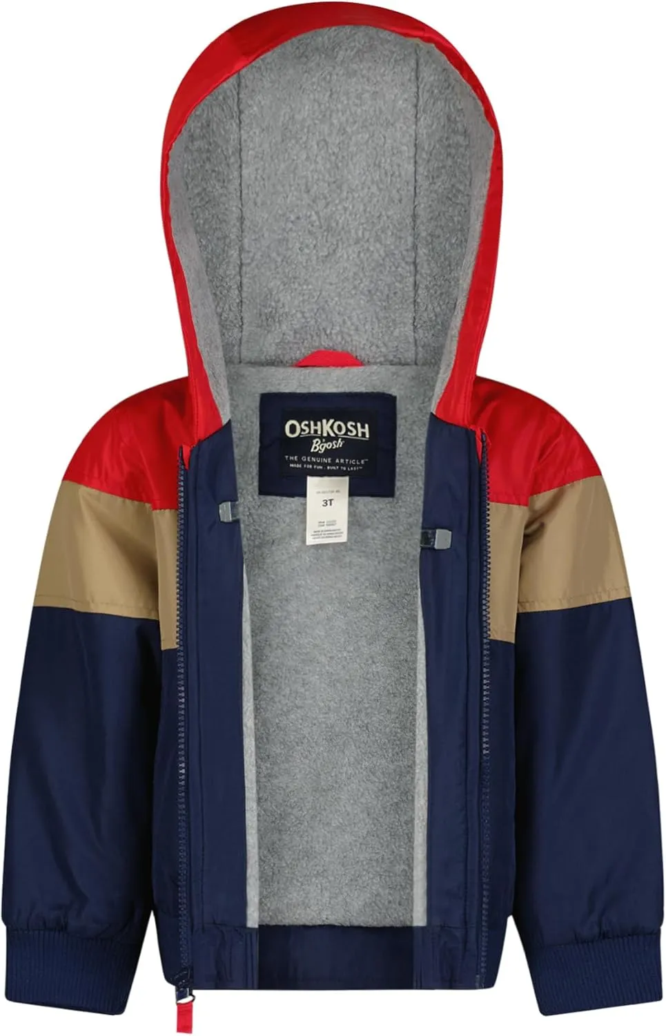 OSHKOSH B'GOSH Boys' Sporty Bomber Jacket with Fleece Hood and Lining