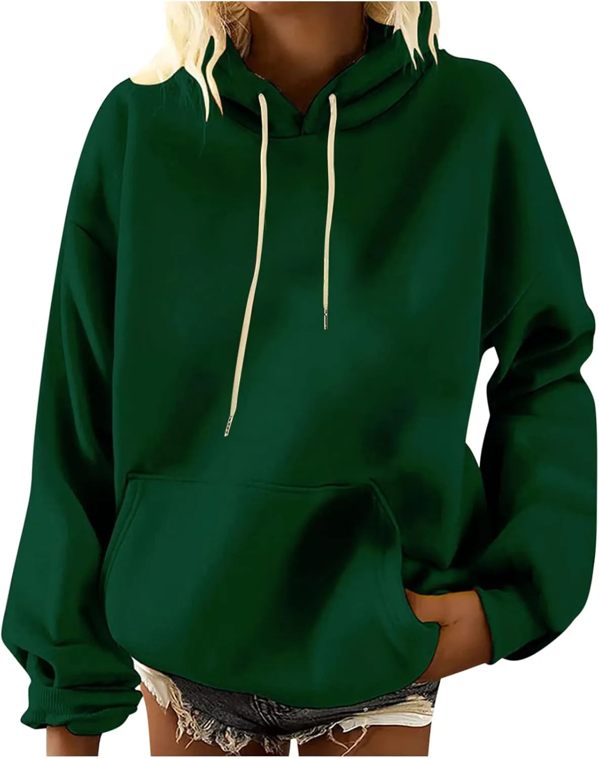 Oversized Hoodies for Women 2024 Trendy Off Shoulder Long Sleeve Oversized Sweatshirt Unisex Sporty Workout Hoodie