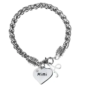 Personalized Mimi Bracelet with Letter Charm, Custom Mimi Jewelry, Mothers Day Jewelry, Gift for Her