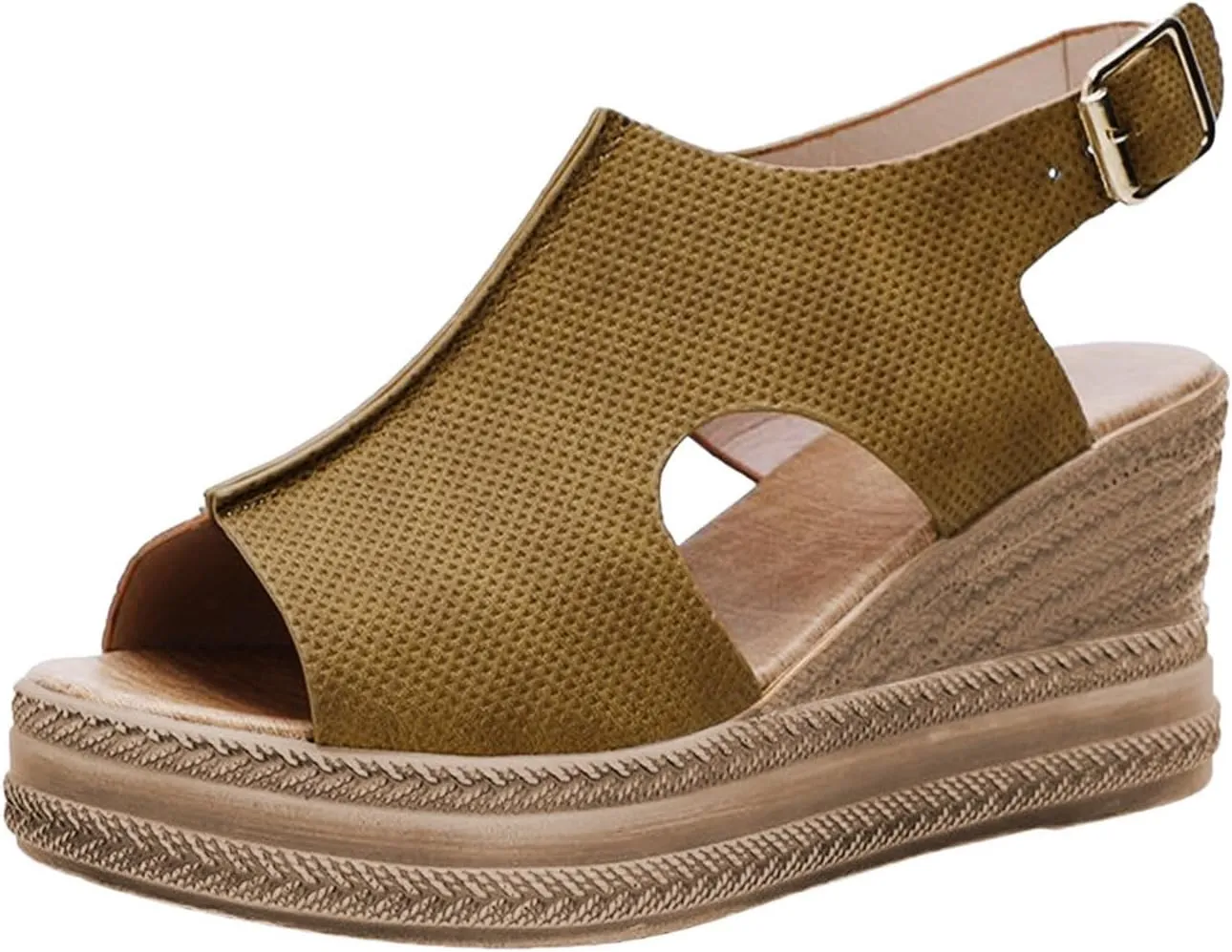 Platform Wedge Low Heels Sandals for Women 2025 Summer Casual Open Toe Orthopedic Thick Sole Lightweight Sandals Wide Width Walking Dress Shoes for Party Casual Beach Vacation