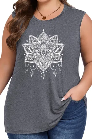 Plus Size Tops for Women Sleeveless Summer Tank Top Loose Fit Casual Tunics Shirts 1XL - 5XL