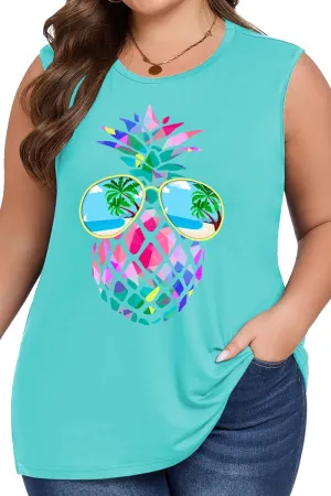 Plus Size Tops for Women Sleeveless Summer Tank Top Loose Fit Casual Tunics Shirts 1XL - 5XL