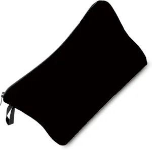 Pure Black Makeup Bag Solid Black Organizer Zipper Pouch Pure Color Cosmetic Bag DIY Present for Women