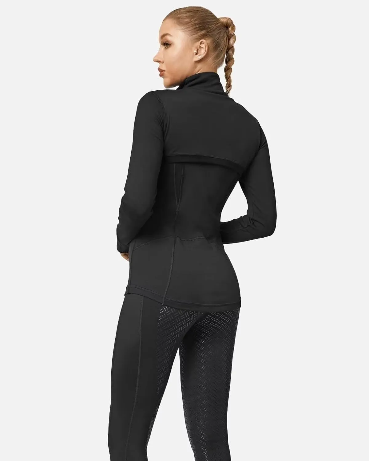 QUEENIEKE Women Athletic Jackets Cottony-Soft Full Zip Slim Fit Workout Running Jacket with Pockets 210503
