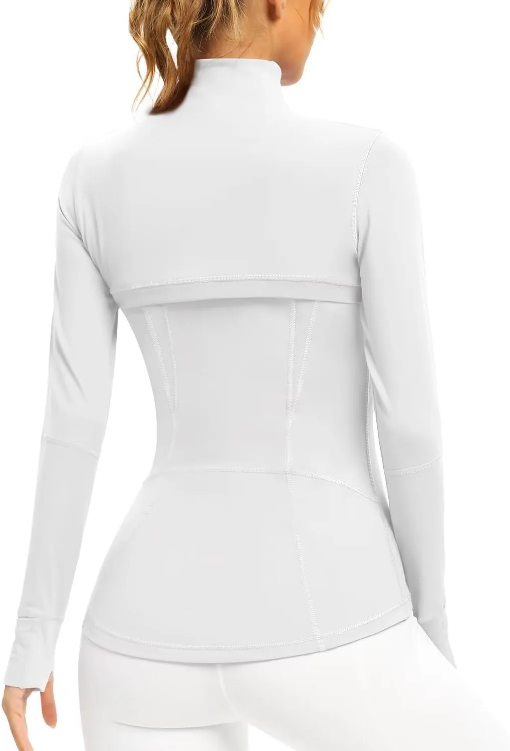 QUEENIEKE Women Athletic Jackets Cottony-Soft Full Zip Slim Fit Workout Running Jacket with Pockets 210503