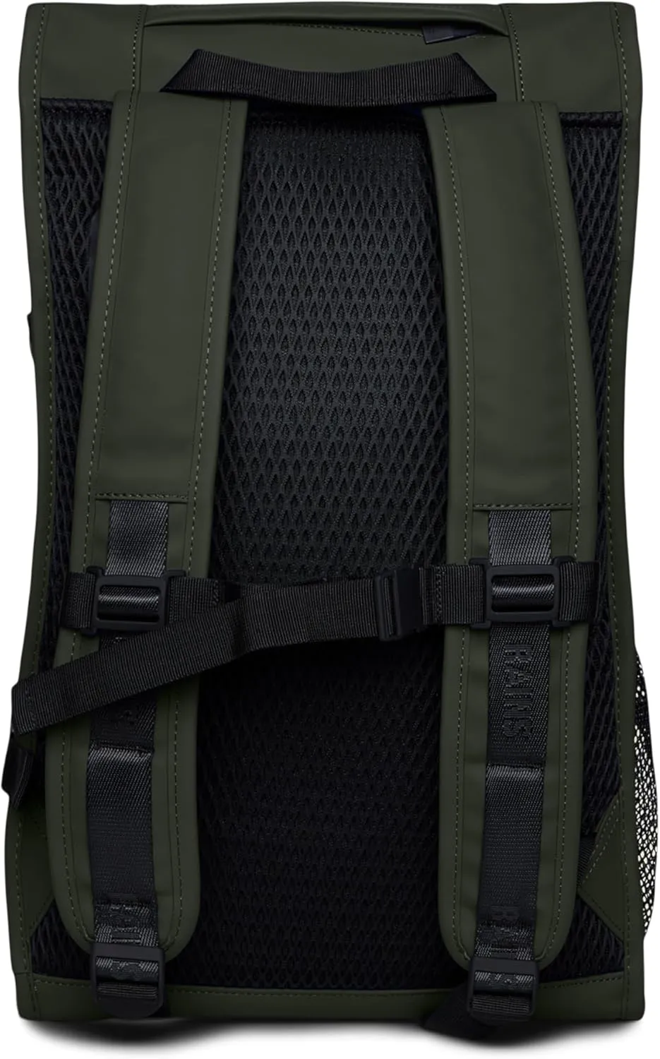 RAINS Trail Mountaineer Bag - Waterproof, Unisex, Sporty Rucksack for Work, higher education, Travel (Green)
