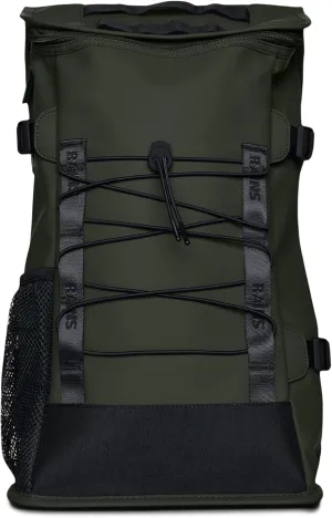 RAINS Trail Mountaineer Bag - Waterproof, Unisex, Sporty Rucksack for Work, higher education, Travel (Green)