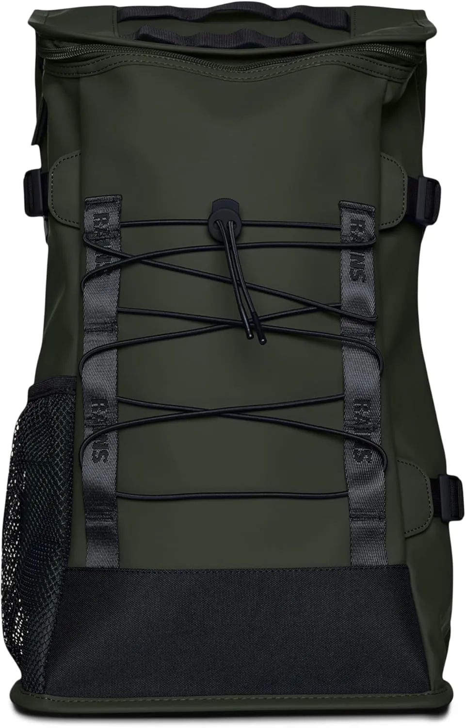 RAINS Trail Mountaineer Bag - Waterproof, Unisex, Sporty Rucksack for Work, higher education, Travel (Green)