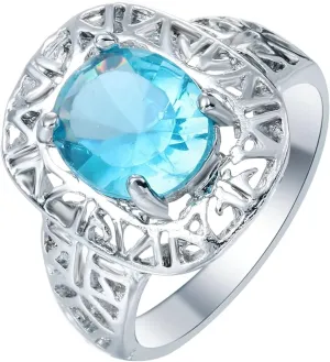 Rings Women Fashion, Ring Jewelry Wedding Four Prong Oval Inlaid Zircon Minimalist Jewelry for Women