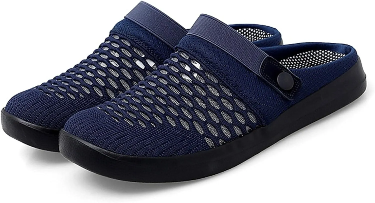 Sandals for Women Summer Loafers Comfortable Dressy Closed Toe Clogs and Mules Mesh Mules Shoes Casual Beach Walking Shoes Backless Breathable Sneakers