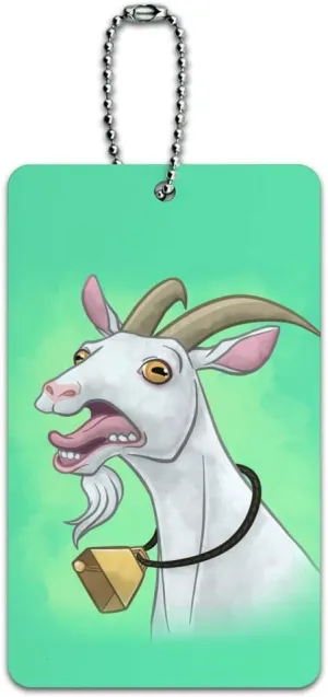 Screaming Goat Luggage Card Suitcase Carry-On ID Tag